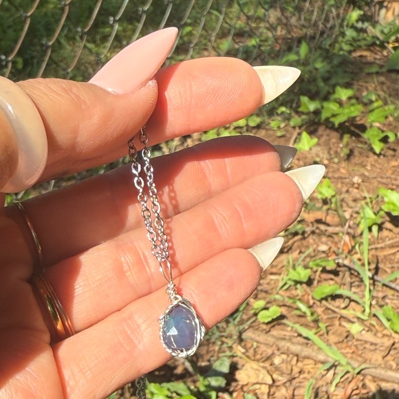 Jewelry - Black Opal wrapped necklace